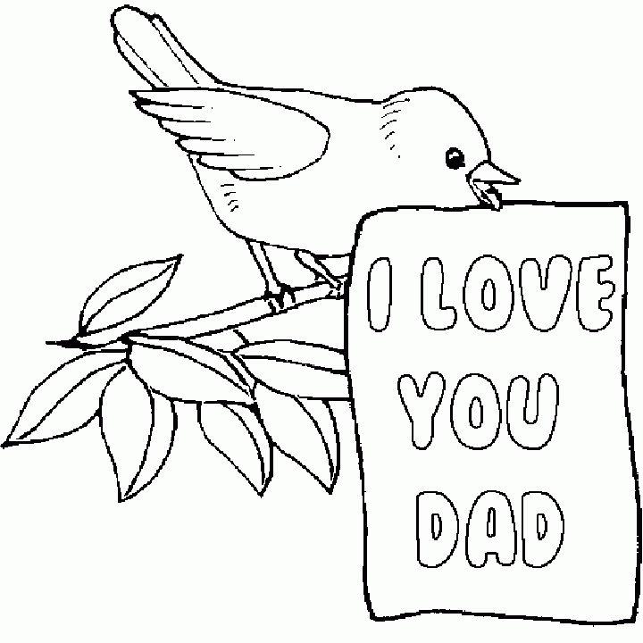 Free I Love You Dad Coloring Pages