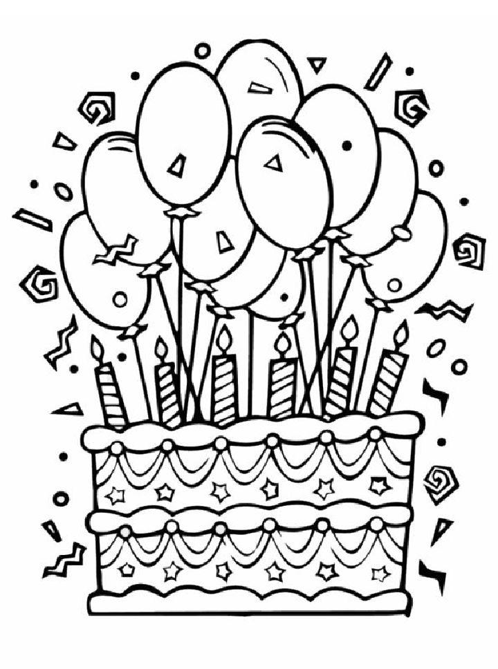Free Kids Cake Coloring Pages