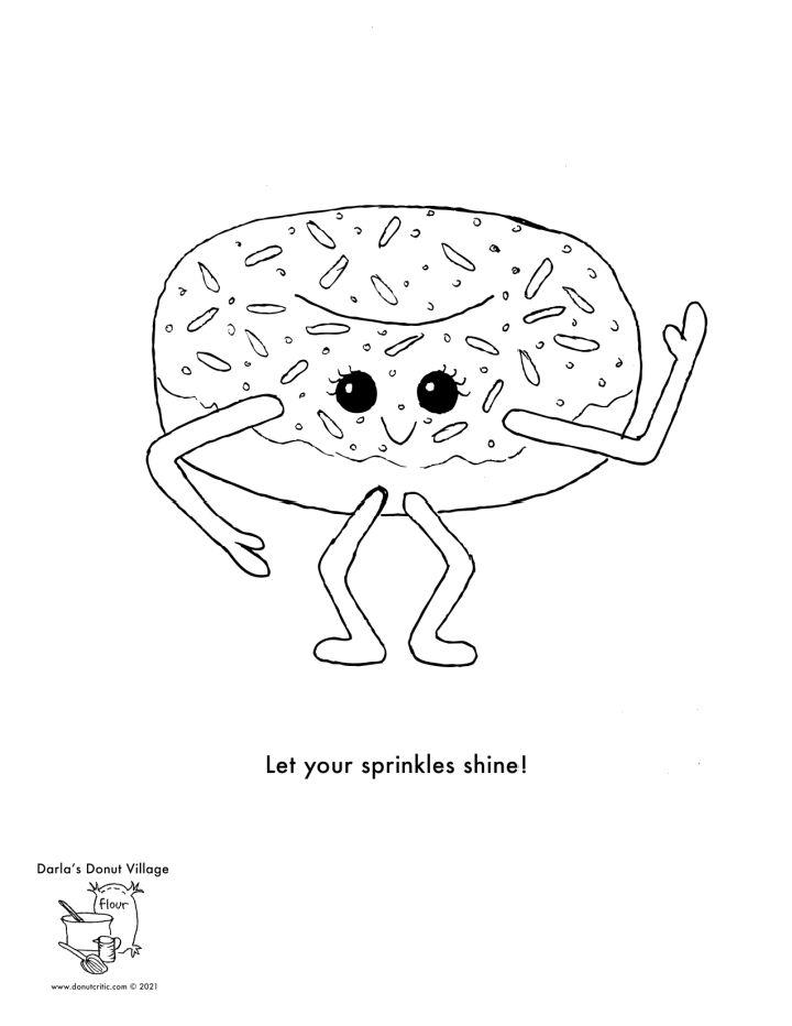 Free Kids Donut Coloring Pages