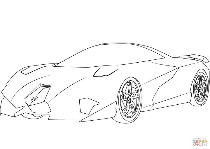 Free Kids Lamborghini Coloring Pages