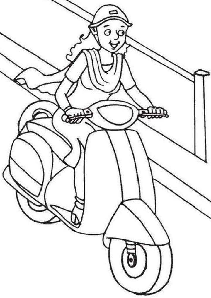 Free Kids Motorcycle Coloring Pages