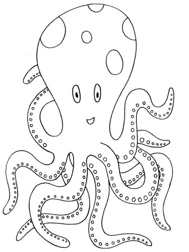 Free Kids Octopus Coloring Pages