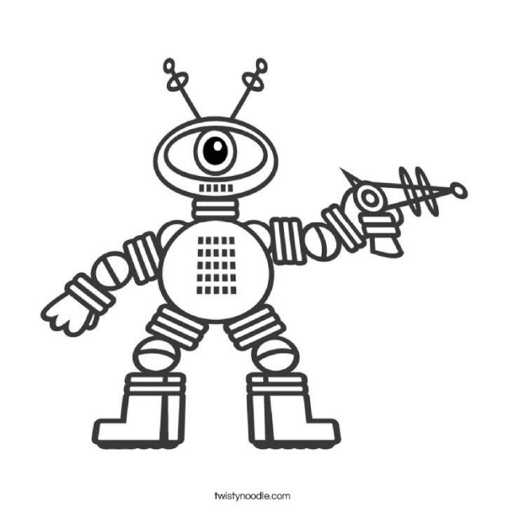 Free Kids' Robot Coloring Pages