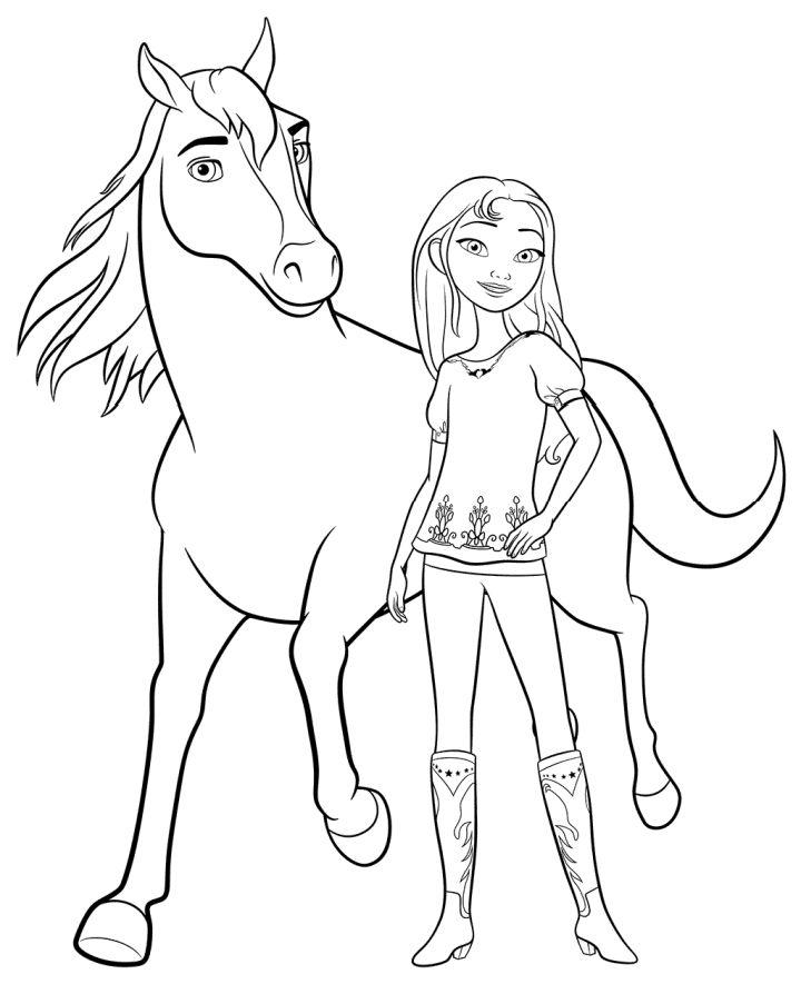 Free Lucky Spirit Riding Coloring Pages