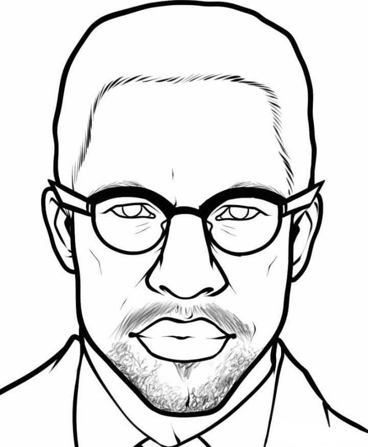 Free Malcolm X Coloring Pages