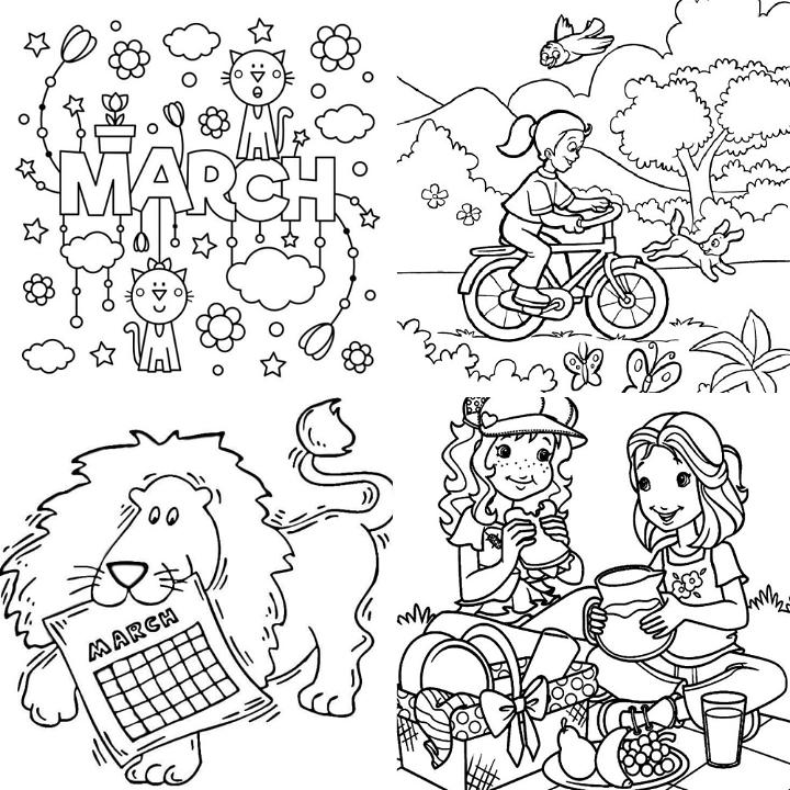 20 Free March Coloring Pages for Kids and Adults