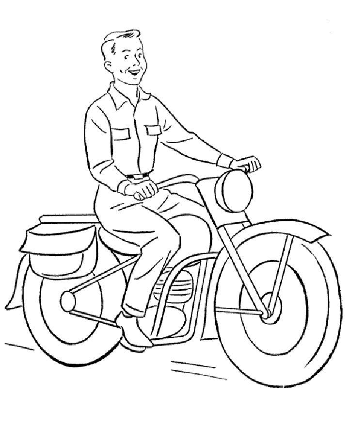 Free Motorcycle Coloring Sheets