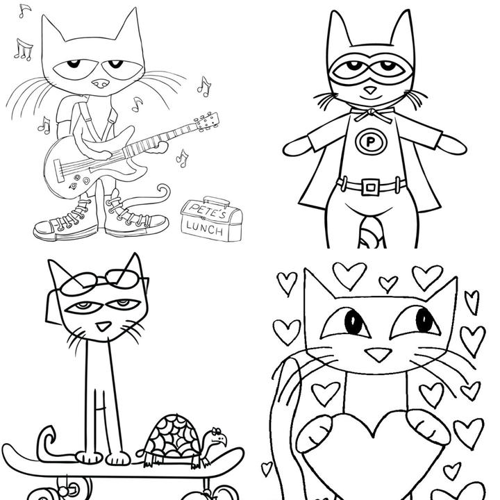 15 Free Pete The Cat Coloring Pages For Kids And Adults
