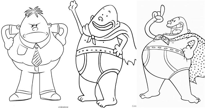 15 Easy and Free Captain Underpants Coloring Pages for Kids and Adults - Cute Captain Underpants Coloring Pictures and Sheets Printable