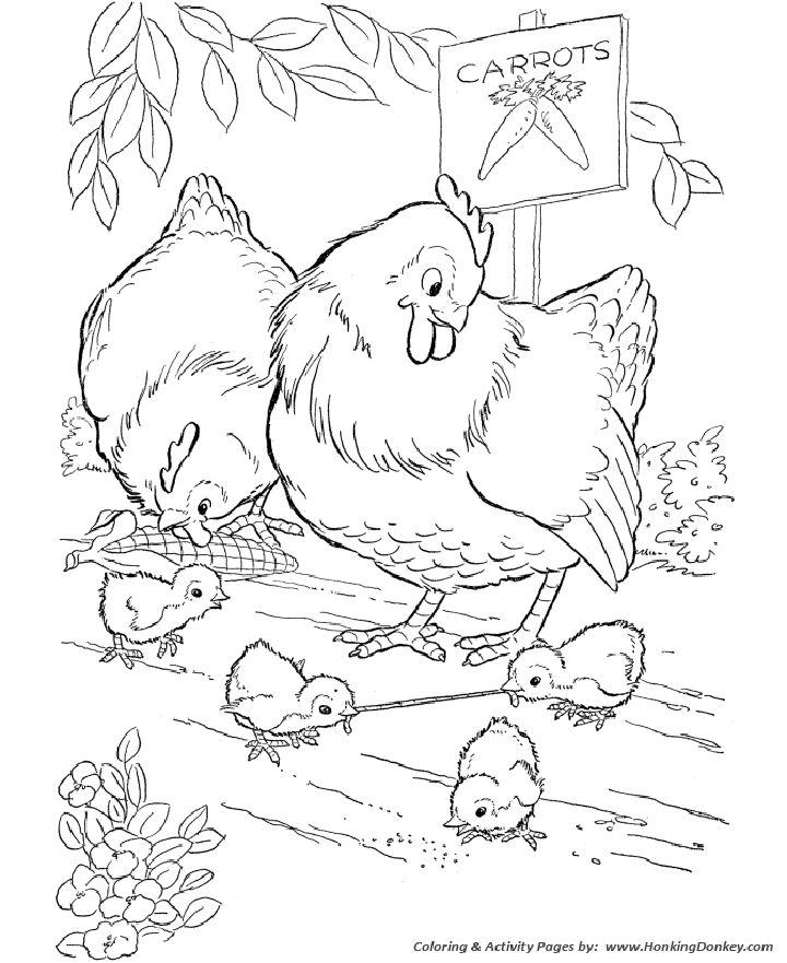 Free Printable Chickens Coloring Pages