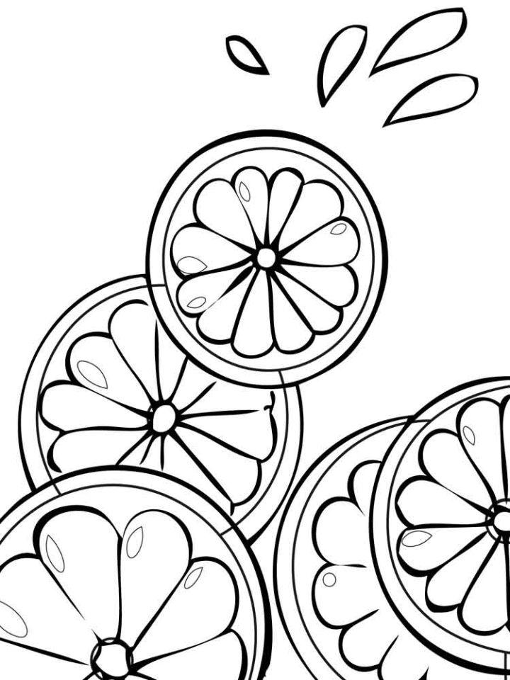 Free Printable Citrus Fruits Coloring Pages