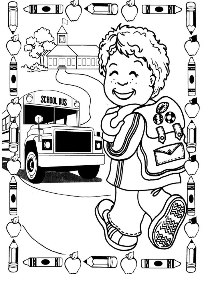 Free, Printable First Day of School Coloring Pages