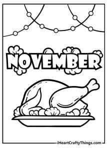 20 Free November Coloring Pages - Free Printable November Coloring Sheets 214x300 