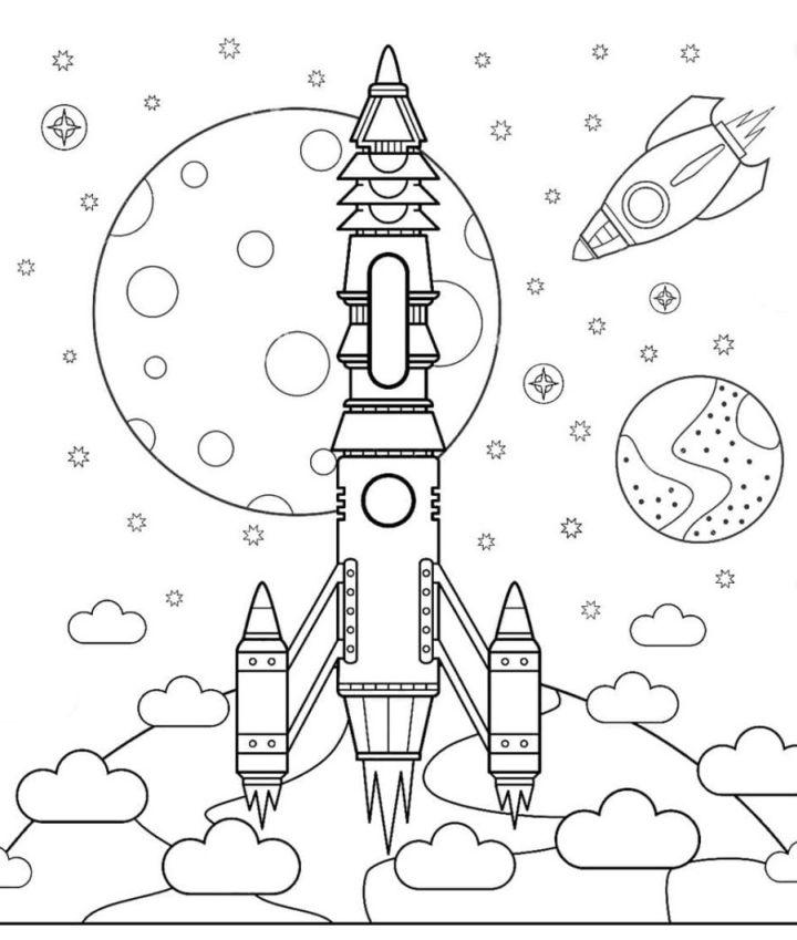 Free, Printable Rocket Coloring Pages