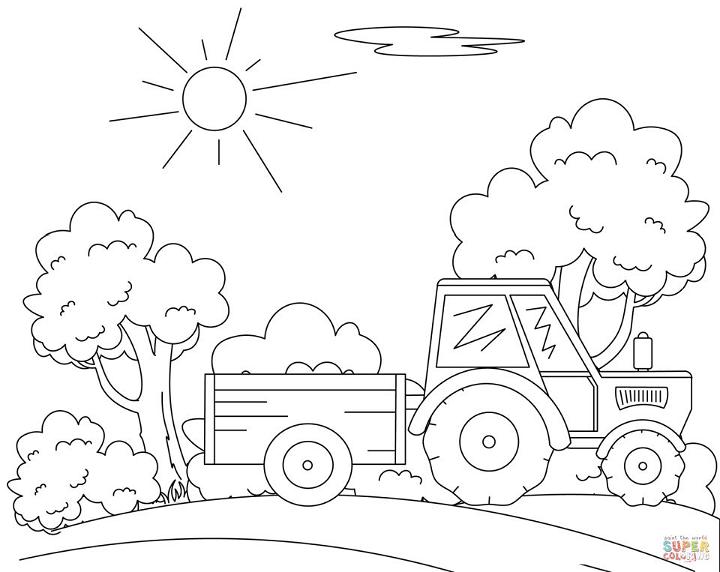 Free Printable Tractors Coloring Pages