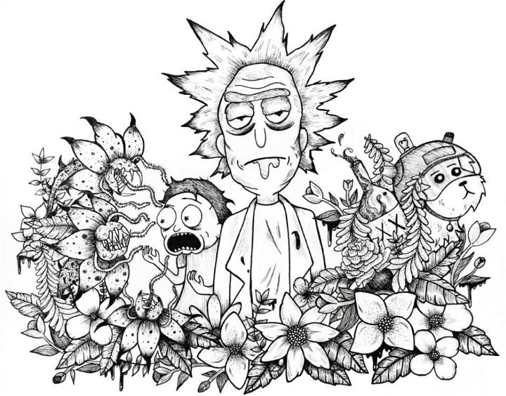 Aesthetic Rick And Morty Coloring Pages