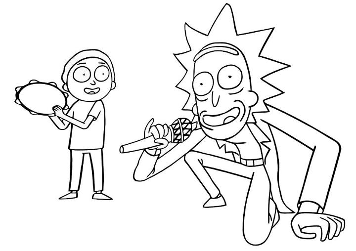 Free Rick and Morty Coloring Pages