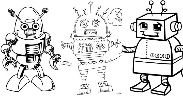 25 Easy and Free Robot Coloring Pages for Kids and Adults - Cute Robot Coloring Pictures and Sheets Printable