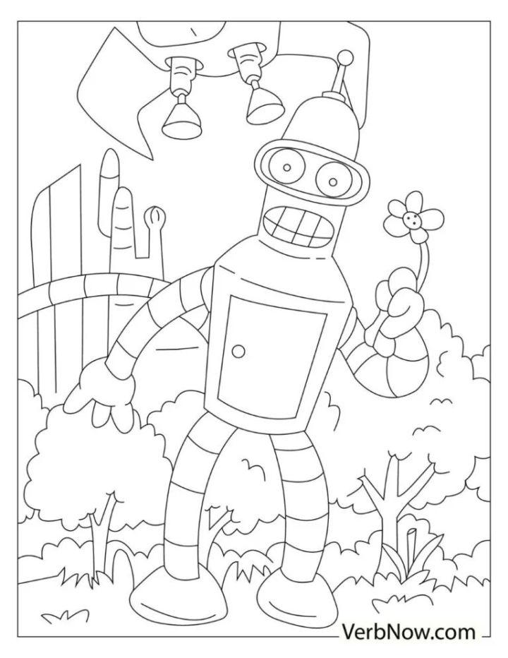Free Robot Coloring Pages for Download