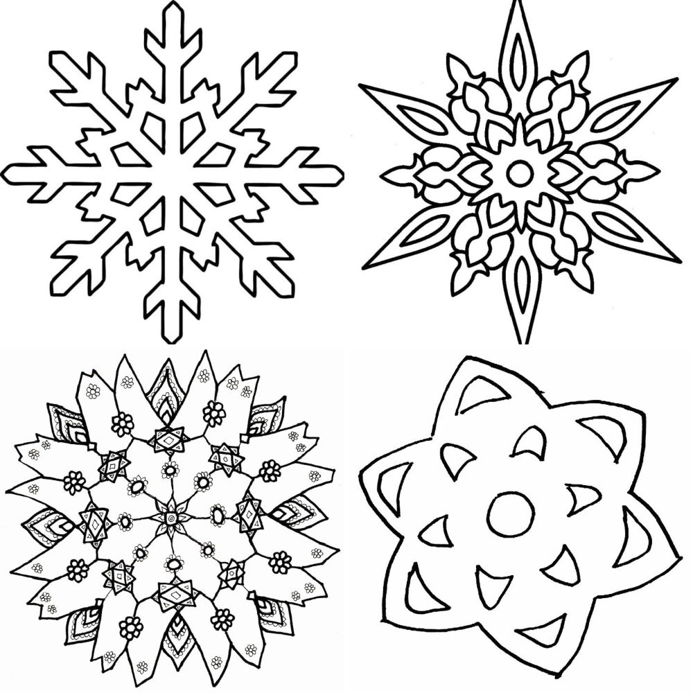 25 Easy and Free Snowflake Coloring Pages for Kids and Adults - Cute Snowflake Coloring Pictures and Sheets Printable