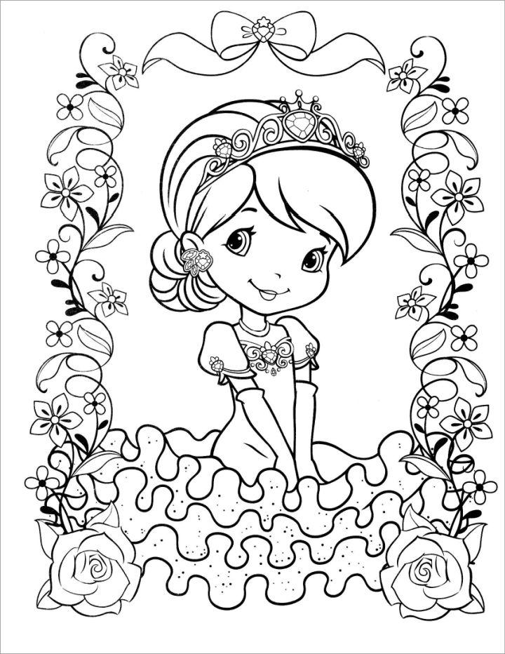 Free Printable Strawberry Shortcake Coloring Pages For Kids