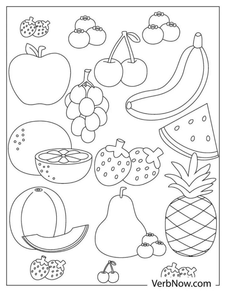 Fruit Coloring Sheets to Download