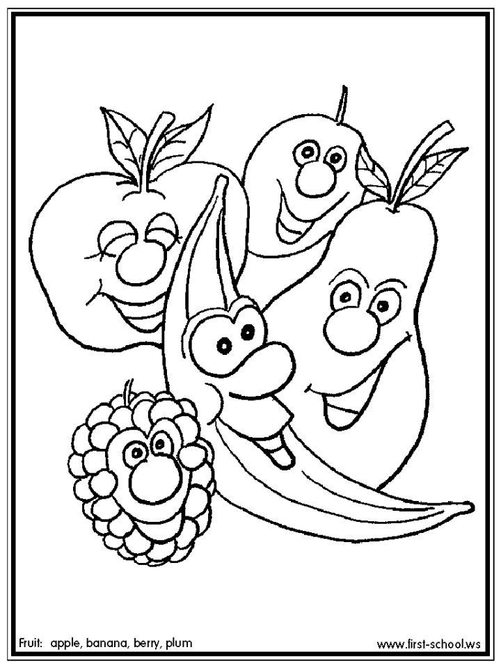 Fruits Coloring Pages for Toddlers