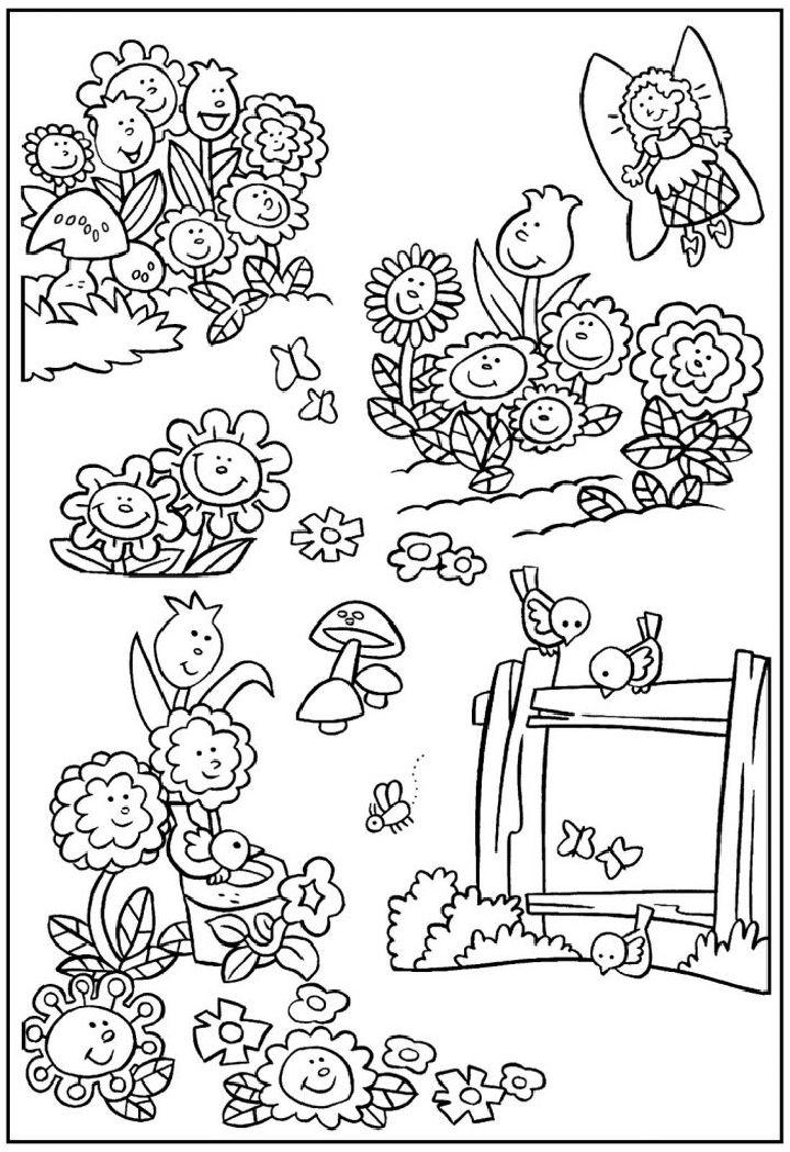 Gardening Coloring Pages, Tracer Pages, and Posters