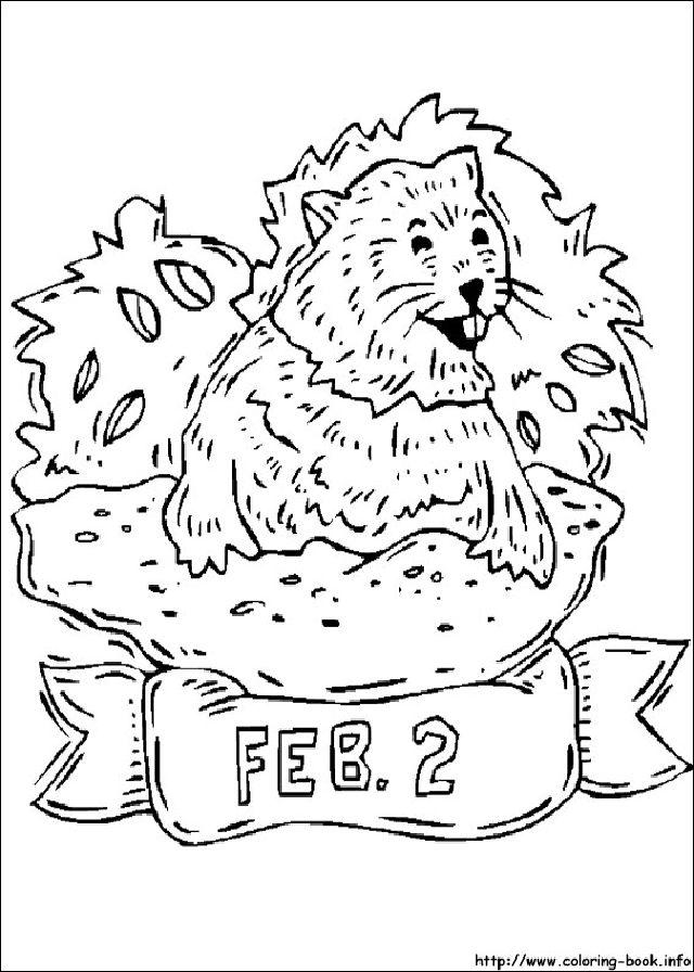 Groundhog Day Coloring Pages for Kindergarten