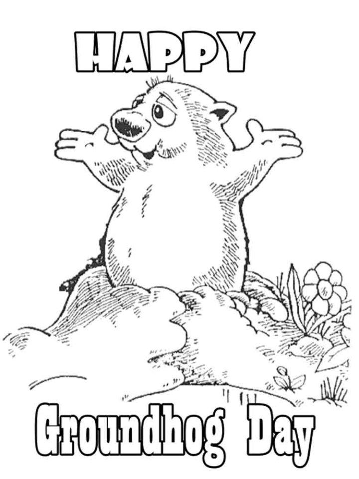 Groundhog Day Pictures to Color and Print