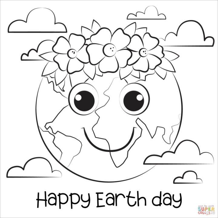 Free Happy Earth Day Coloring Pages