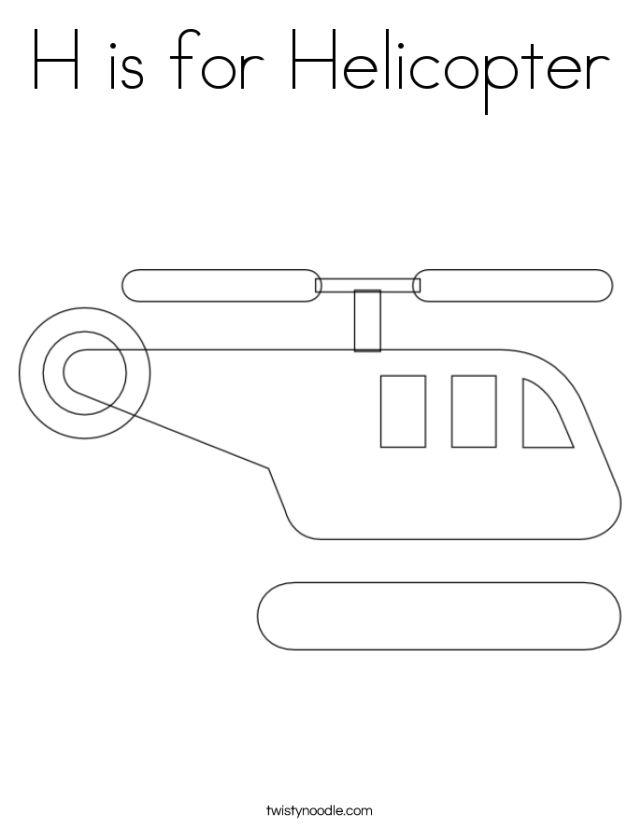 Helicopter Coloring Pages for Toddlers