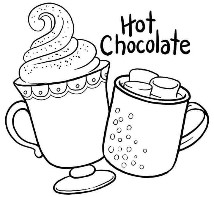 Hot Chocolate Coloring Sheets