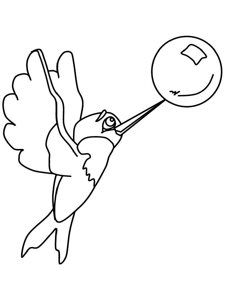 Hummingbird Coloring Pages for Toddlers