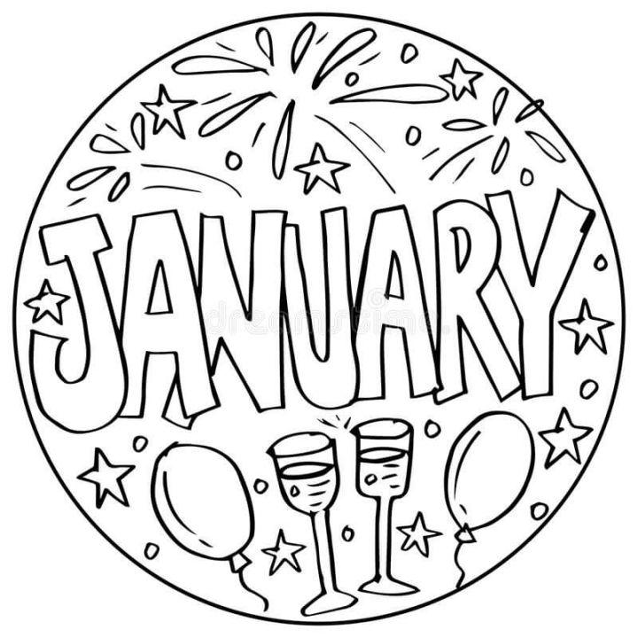 January Coloring Book Pages