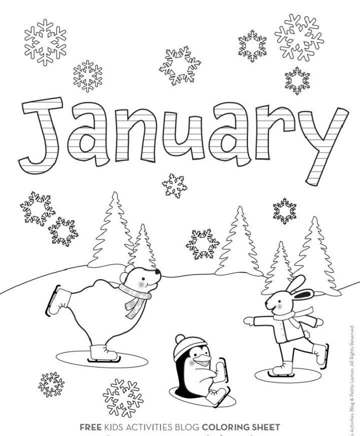 January Coloring Pages and Activities
