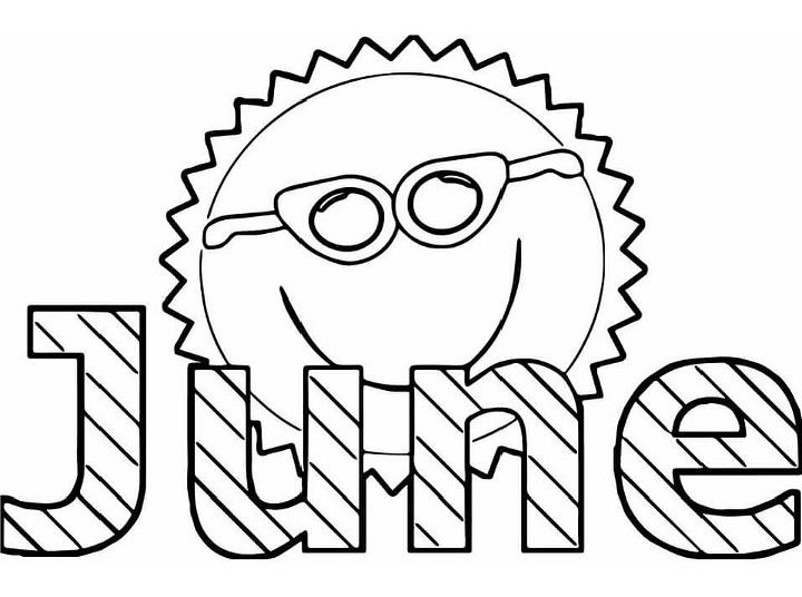 June Coloring Page for Little One