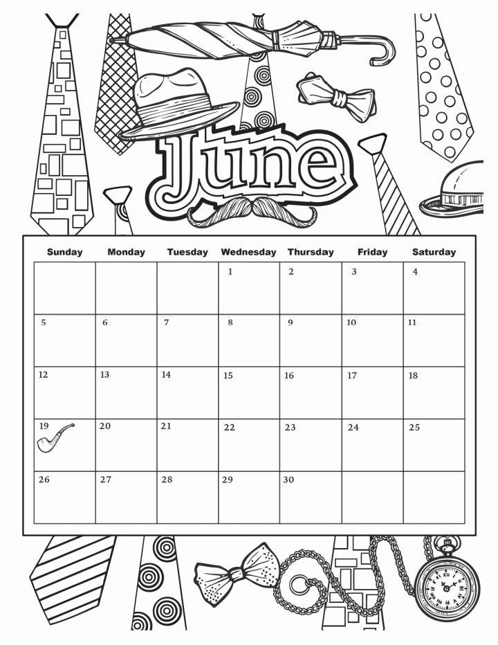 June Coloring Pages, Tracer Pages, and Posters