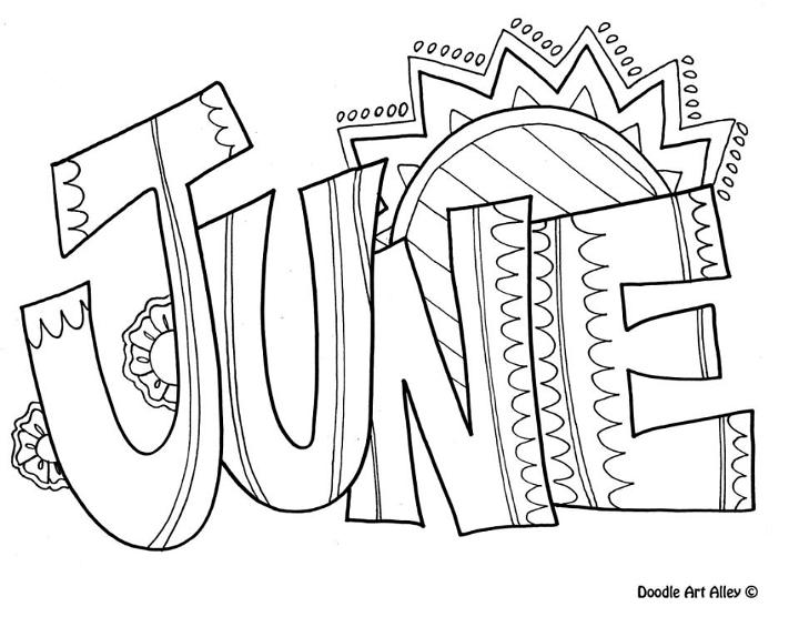 June Coloring Pages for Kids