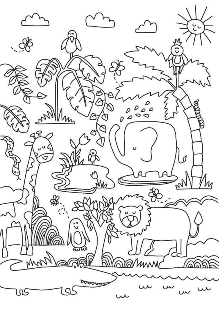 Jungle Coloring Pages to Download