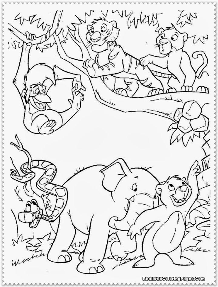 Jungle Themed Coloring Pages