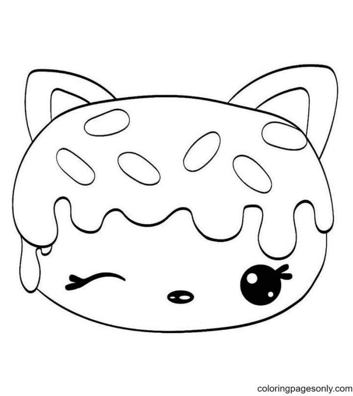 Kawaii Donut Coloring Pages