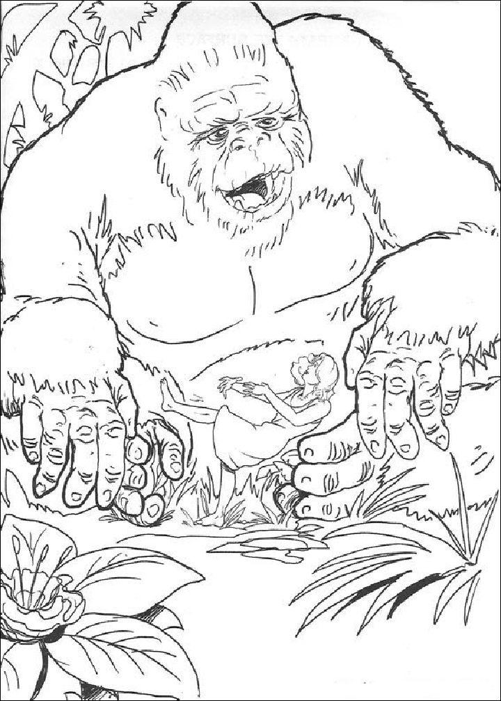 King Kong Coloring Tracer Pages and Posters