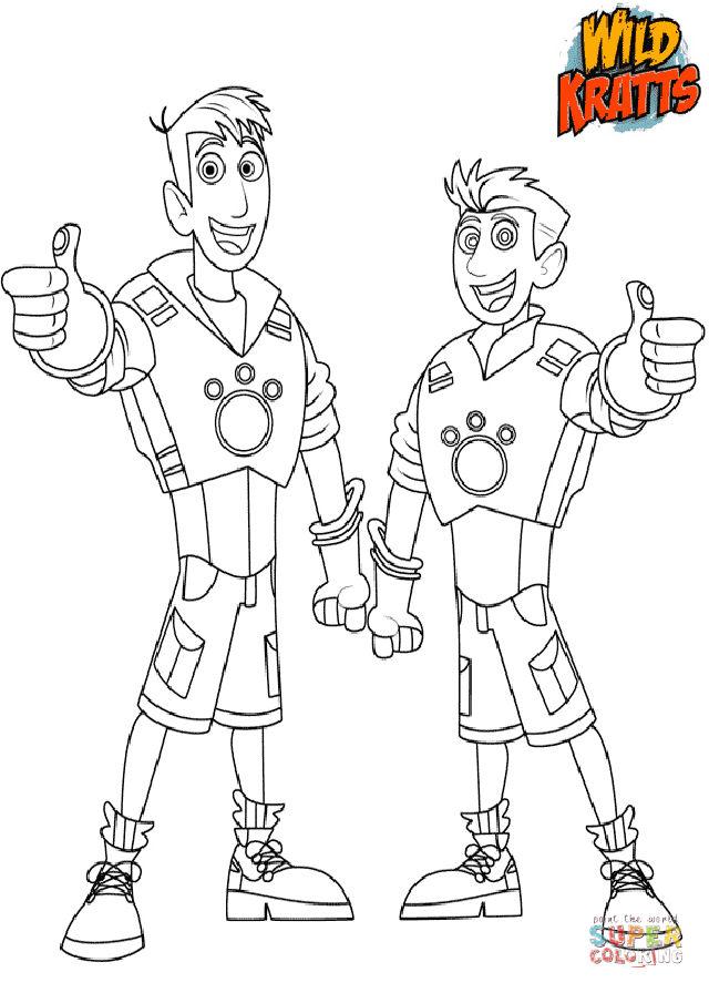 Kratt Brothers Coloring Page