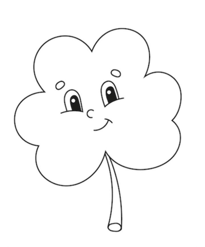 Leaf Cartoon Coloring Page