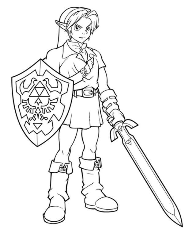 Legend of Zelda Link Coloring Pages