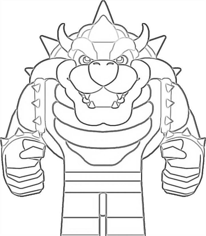 Lego Bowser Coloring Page