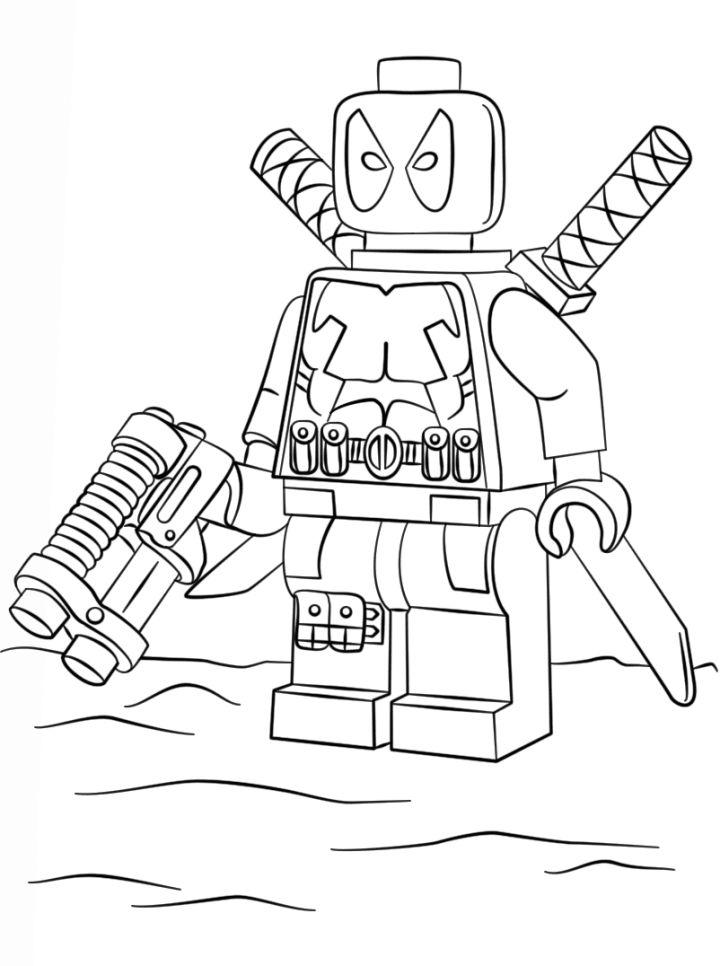 Lego Deadpool Coloring Pages