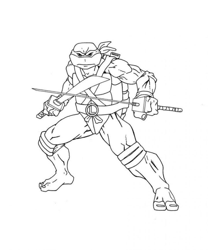 Leo Ninja Turtle Coloring Pages