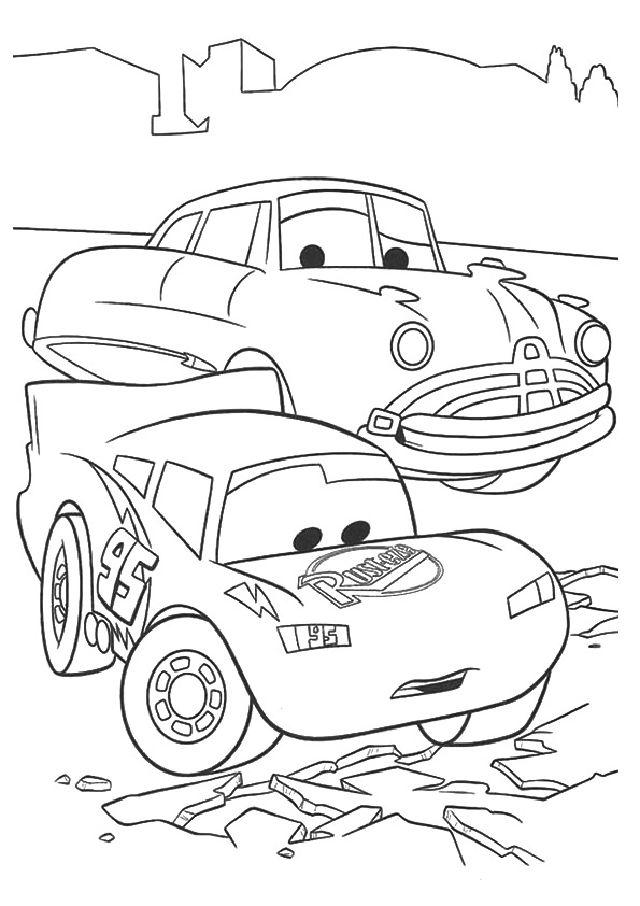Lightning Mcqueen Coloring Page for Toddlers